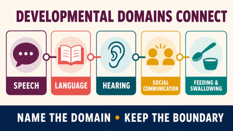 Comparison of speech, language, hearing, social communication, and feeding development