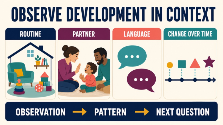 Broad birth-to-five developmental observations across everyday routines