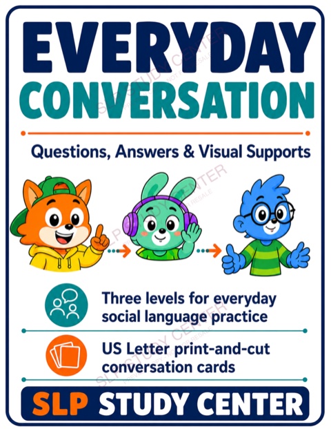 Everyday Conversation Visuals product preview for pragmatic speech goals