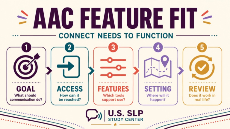Aac feature matching infographic showing context, evidence, and proportionate next steps