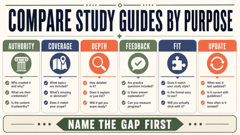 best slp praxis study guide infographic showing compare study guides by purpose