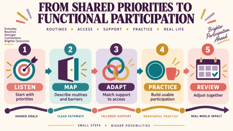 Family centered intervention infographic showing context, evidence, and proportionate next steps