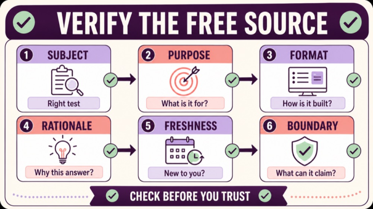 Free SLP Praxis practice test verification checklist for scope format freshness and explanations