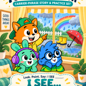 I See a Rainy Day Carrier-Phrase Story and Practice Set cover