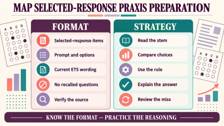 Is the slp praxis all selected response concept map showing the core domains and clinical questions