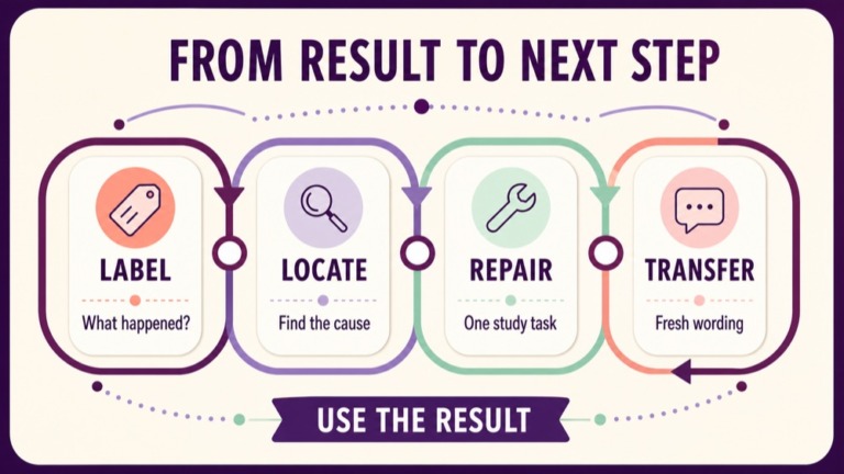 Praxis practice test SLP result review path from score pattern to next study action