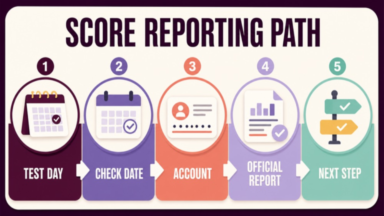 Praxis SLP score reporting path from test day to unofficial result official report and next action