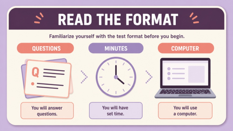 Praxis speech language pathology exam length format and timing infographic