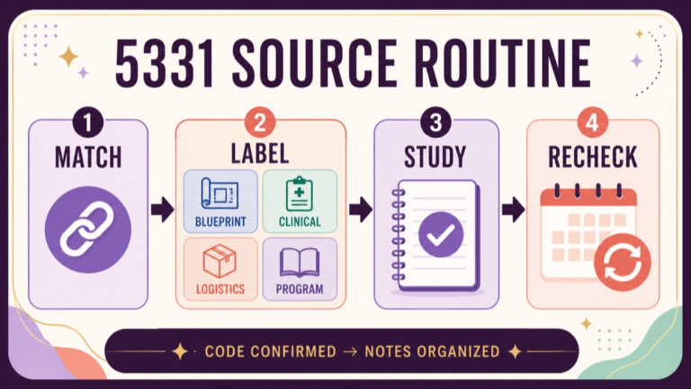 Workflow for using Praxis Speech Language Pathology test code 5331 to organize a study plan