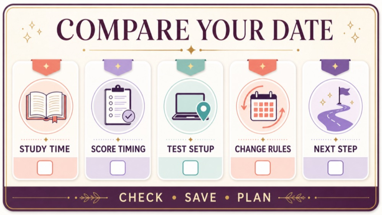 SLP Praxis exam date comparison checklist for study time score reporting delivery and rescheduling