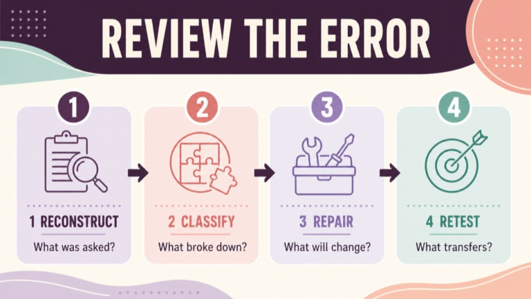 SLP Praxis missed questions review path from error pattern to fresh study check