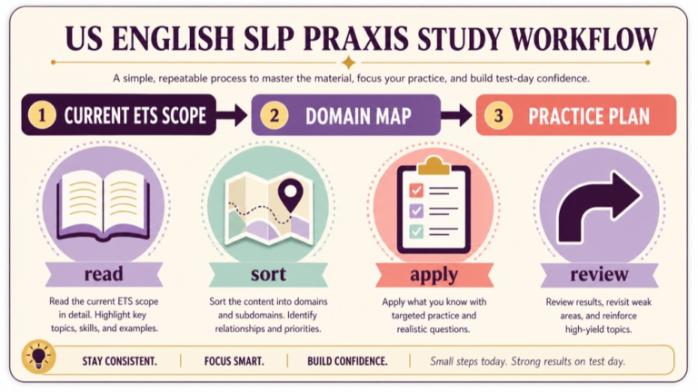 Study Companion workflow from current ETS scope to domain map and practice plan