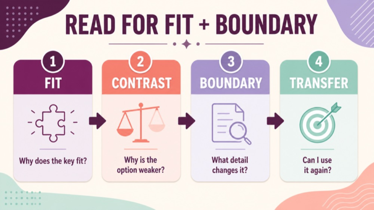 SLP Praxis practice test with rationales review path from why to contrast boundary and transfer