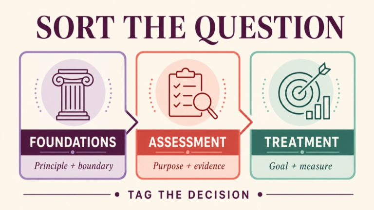 Speech language pathology Praxis practice questions organized by foundations assessment and treatment decisions