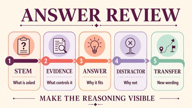 Speech language pathology Praxis practice question answer review from stem to evidence and transfer