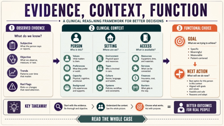 speech language pathology praxis test prep infographic showing evidence, context, function