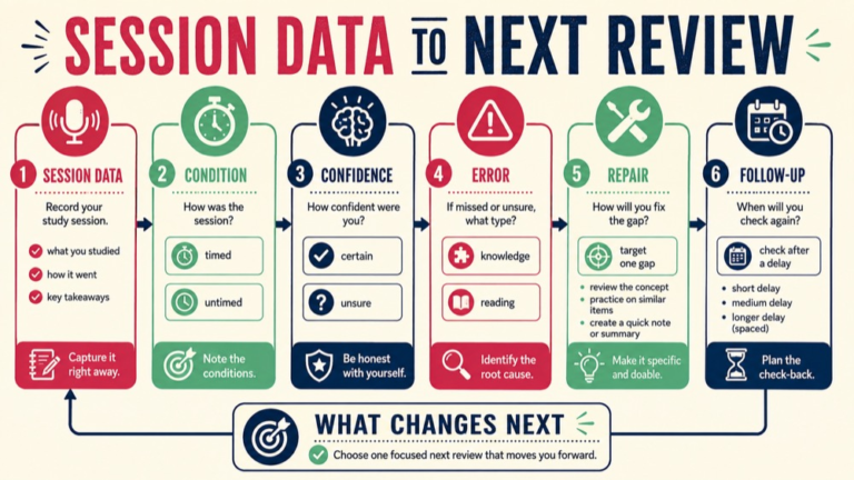 speech pathology praxis study guide infographic showing session data to next review