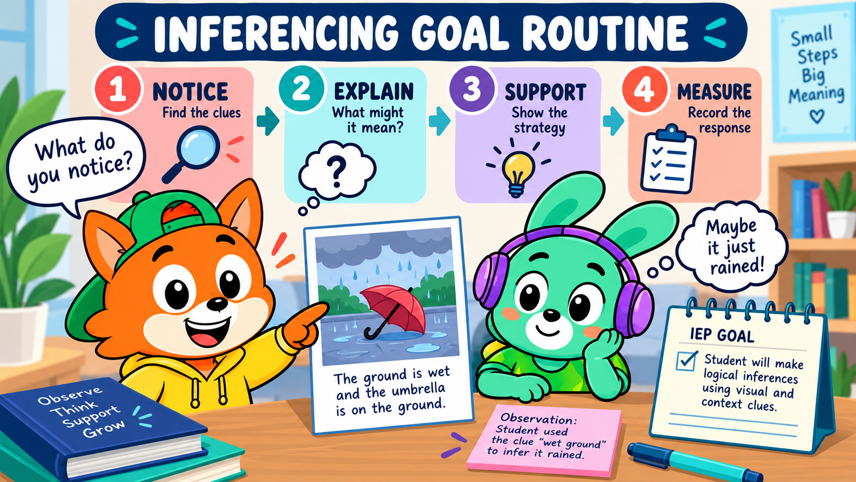 PIP and LUMA showing an inferencing goal routine