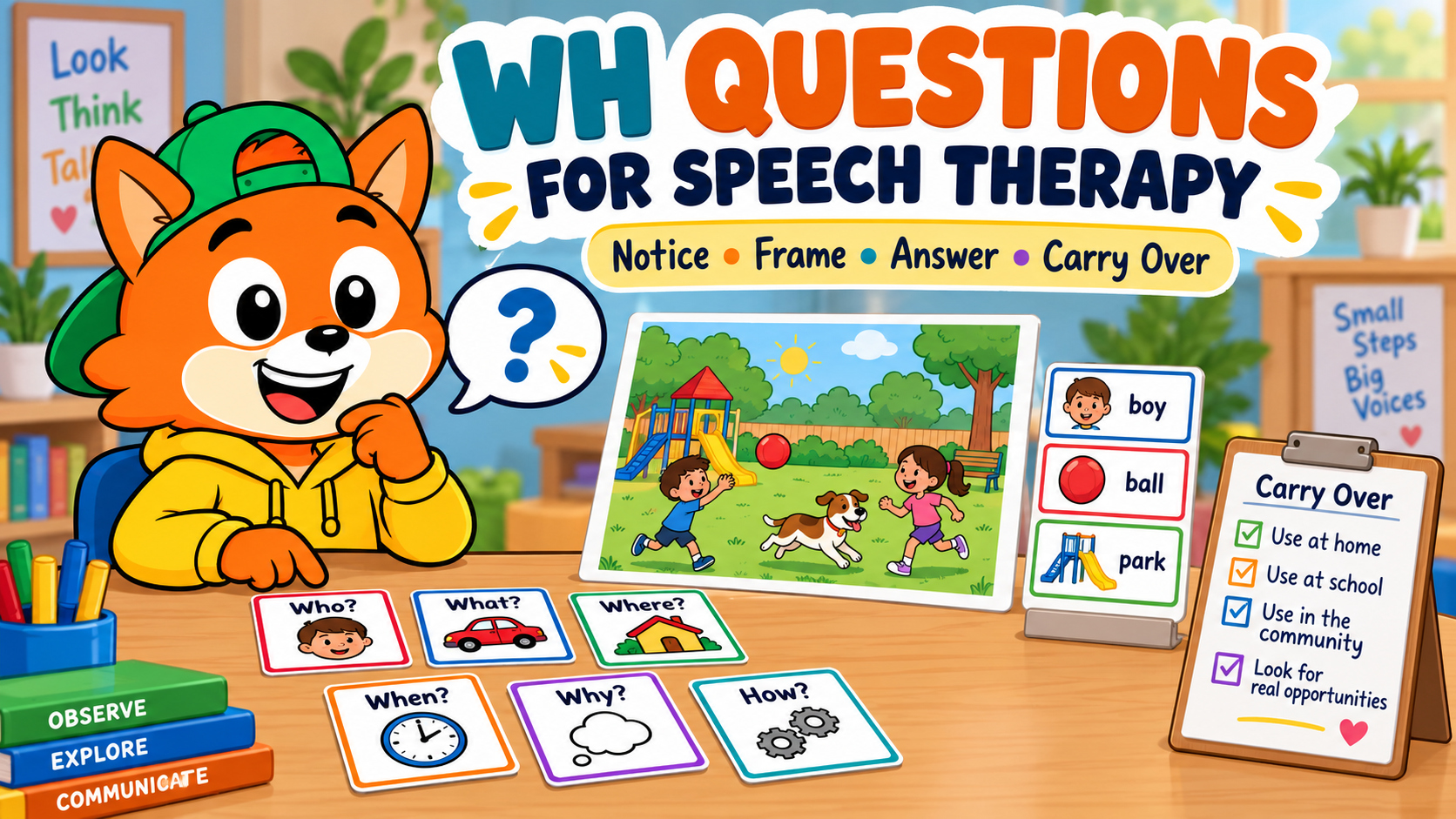 PIP introducing a WH questions visual routine